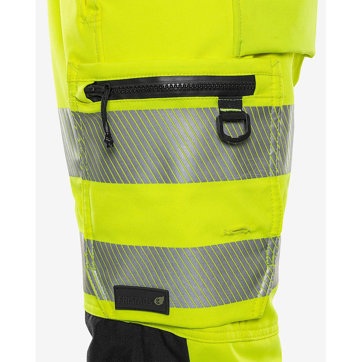 Fristads Hi-Vis 4-Way-Stretch Pirate Trousers Class 2 - 2666 GSTP Hi-Vis Yellow/Black Detail2#colour_hi-vis-yellow-black