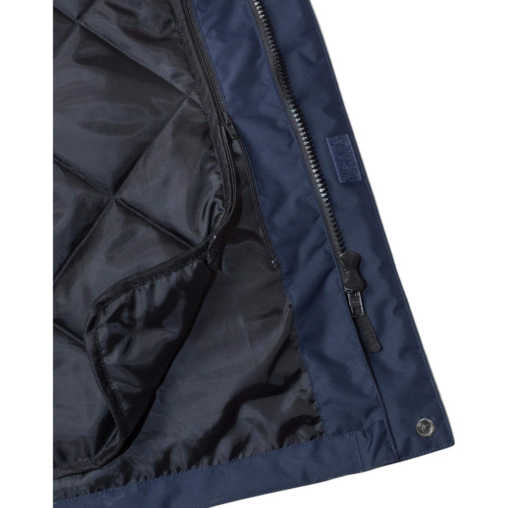 Fristads Hi-Vis Airtech 3-In-1 Waterproof Breathable Insulated Winter Parka Jacket Class 3 - 4036 GTT Hi-Vis Yellow/Navy Detail2#colour_hi-vis-yellow-navy