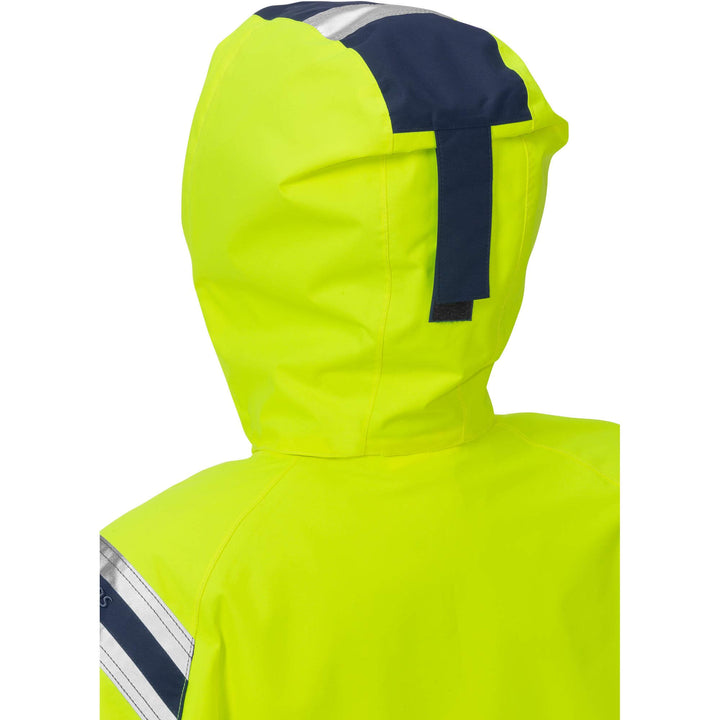 Fristads Hi-Vis Airtech Waterproof Breathable Insulated Winter Jacket Class 3 - 4035 GTT Hi-Vis Yellow/Navy Detail3#colour_hi-vis-yellow-navy