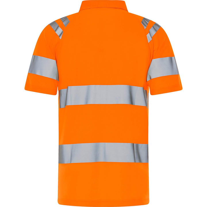 Fristads Hi-Vis Breathable Lightweight Polo Shirt Class 3 - 7861 GPST Hi-Vis Orange Back1#colour_hi-vis-orange
