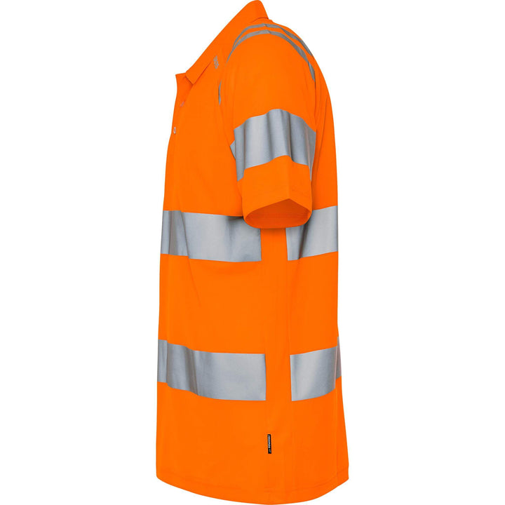 Fristads Hi-Vis Breathable Lightweight Polo Shirt Class 3 - 7861 GPST Hi-Vis Orange Back2#colour_hi-vis-orange