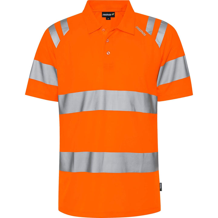 Fristads Hi-Vis Breathable Lightweight Polo Shirt Class 3 - 7861 GPST Hi-Vis Orange Front1#colour_hi-vis-orange