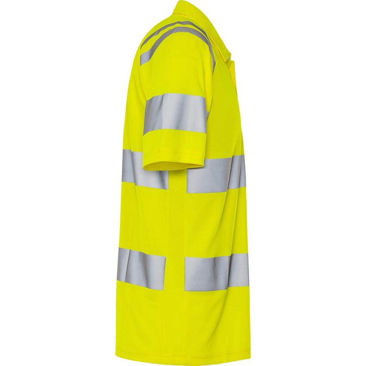 Fristads Hi-Vis Breathable Lightweight Polo Shirt Class 3 - 7861 GPST Hi-Vis Yellow Back3#colour_hi-vis-yellow