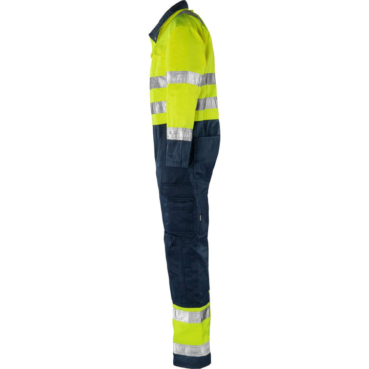 Fristads Hi-Vis Coverall Class 3 - 8601 TH Hi-Vis Yellow/Navy Detail1#colour_hi-vis-yellow-navy