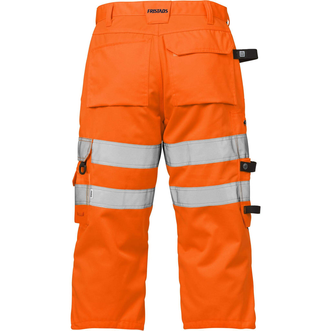 Fristads Hi-Vis Craftsman Holster Pocket Pirate Trousers Class 2 - 2027 PLU Hi-Vis Orange/Navy Back1#colour_hi-vis-orange-navy
