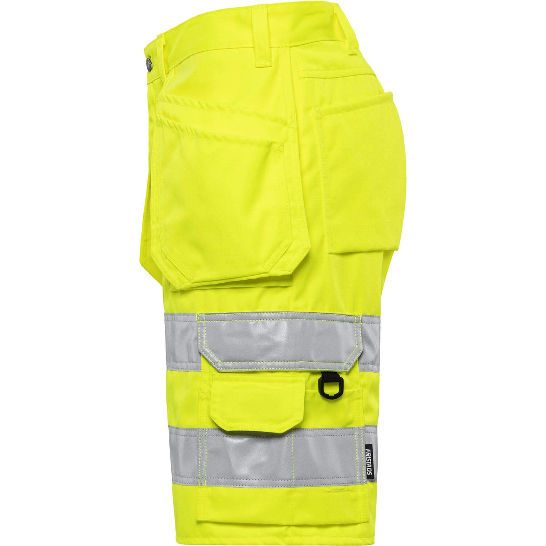 Fristads Hi-Vis Craftsman Holster Pocket Shorts Class 2 - 2028 PLU Hi-Vis Yellow Back2#colour_hi-vis-yellow
