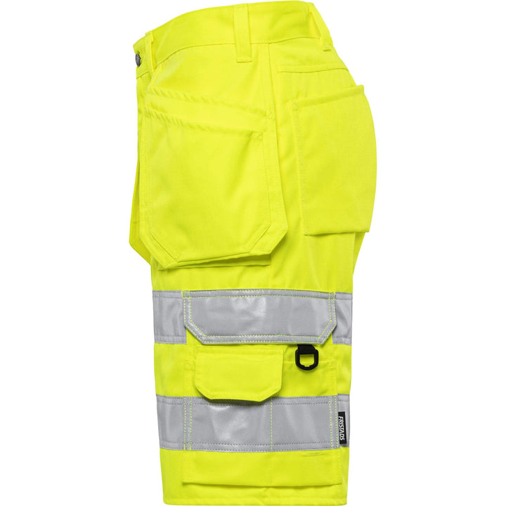 Fristads Hi-Vis Craftsman Holster Pocket Shorts Class 2 - 2028 PLU Hi-Vis Yellow Back2#colour_hi-vis-yellow