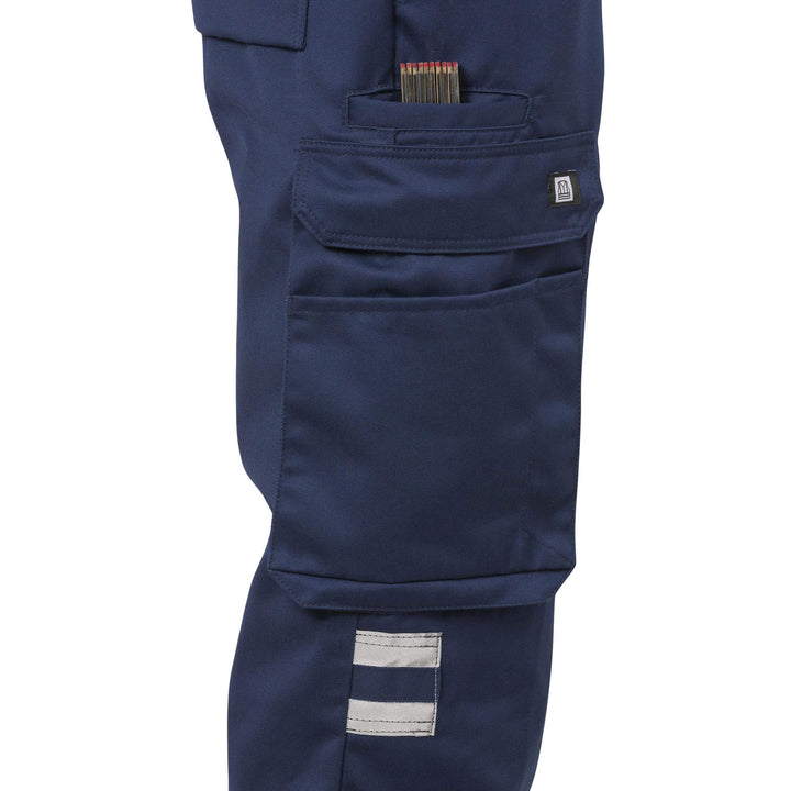 Fristads Hi-Vis Craftsman Holster Pocket Trousers Class 1 - 2029 PLU Hi-Vis Yellow/Navy Detail2#colour_hi-vis-yellow-navy