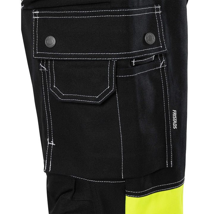 Fristads Hi-Vis Craftsman Holster Pocket Trousers Class 1 - 247 FAS Black Detail2#colour_black