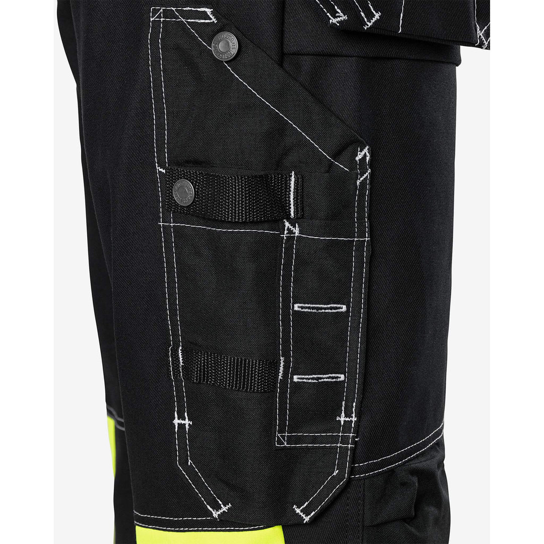 Fristads Hi-Vis Craftsman Holster Pocket Trousers Class 1 - 247 FAS Black Detail3#colour_black