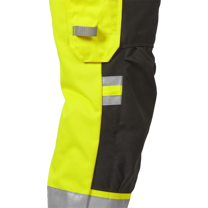 Fristads Hi-Vis Craftsman Holster Pocket Trousers Class 2 - 2025 PLU Hi-Vis Yellow/Black Detail2#colour_hi-vis-yellow-black