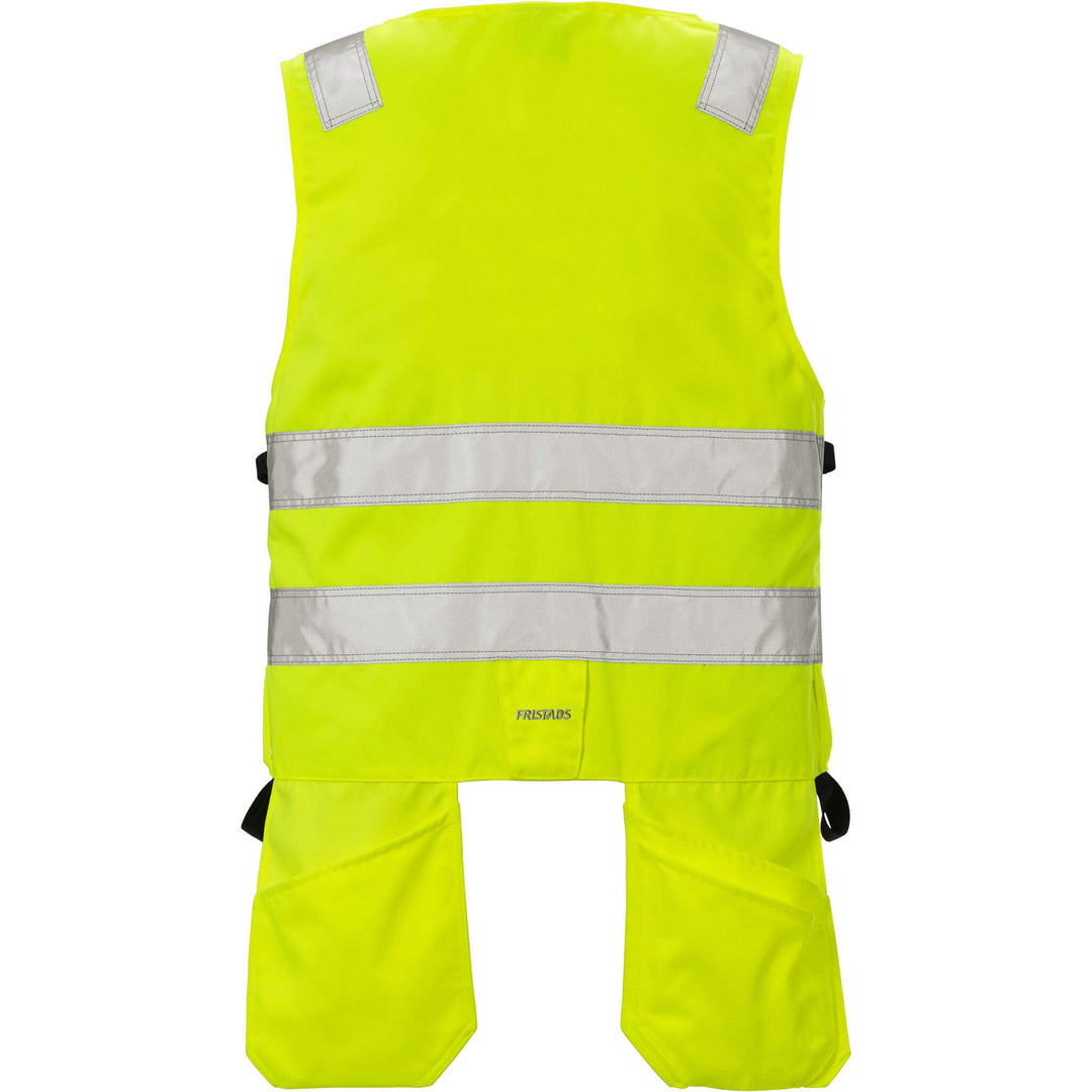 Fristads Hi-Vis Craftsman Tool Vest Waistcoat Class 2 - 5003 GPLU Hi-Vis Yellow Back1#colour_hi-vis-yellow