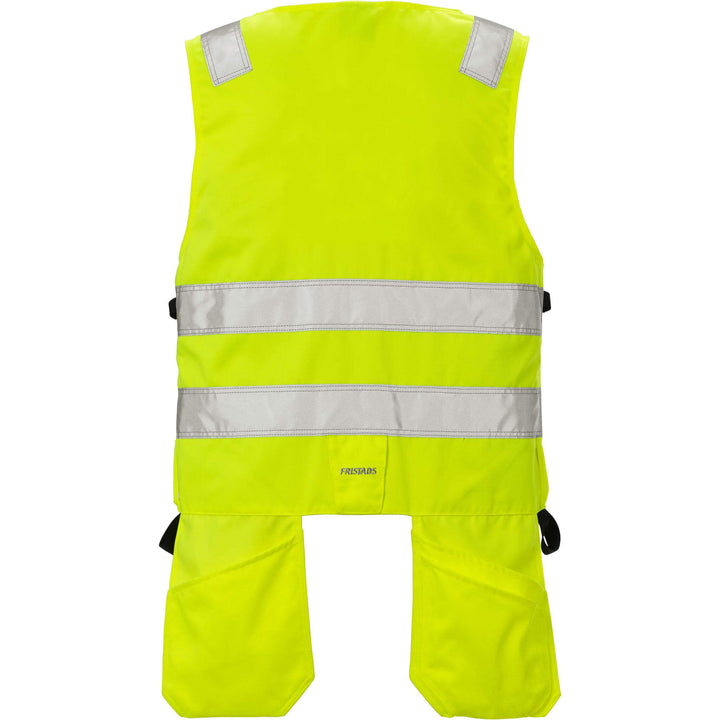 Fristads Hi-Vis Craftsman Tool Vest Waistcoat Class 2 - 5003 GPLU Hi-Vis Yellow Back1#colour_hi-vis-yellow