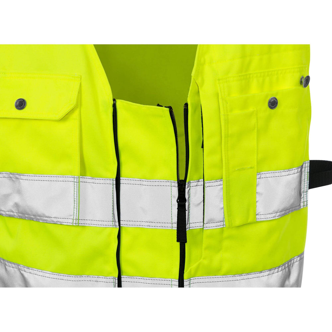 Fristads Hi-Vis Craftsman Tool Vest Waistcoat Class 2 - 5003 GPLU Hi-Vis Yellow Detail1#colour_hi-vis-yellow