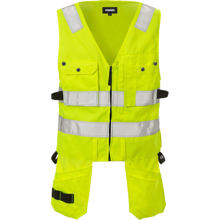 Fristads Hi-Vis Craftsman Tool Vest Waistcoat Class 2 - 5003 GPLU Hi-Vis Yellow Front1#colour_hi-vis-yellow