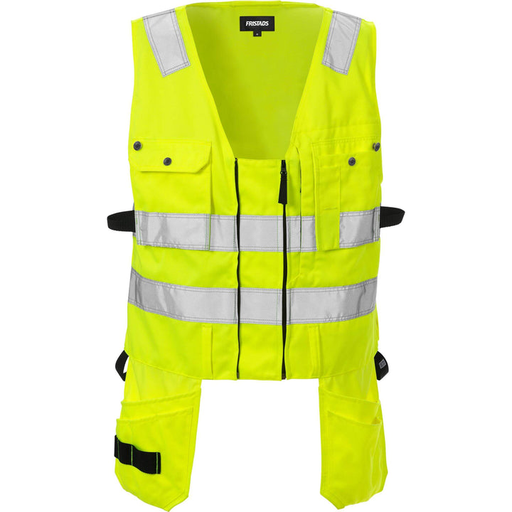 Fristads Hi-Vis Craftsman Tool Vest Waistcoat Class 2 - 5003 GPLU Hi-Vis Yellow Front2#colour_hi-vis-yellow