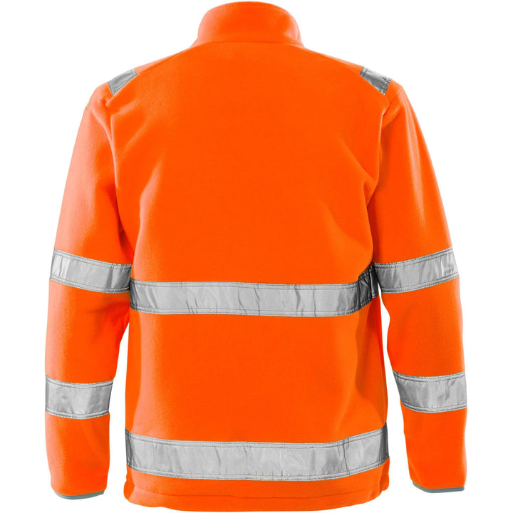 Fristads Hi-Vis Fleece Jacket Class 3 - 4400 FE Hi-Vis Orange Back1#colour_hi-vis-orange