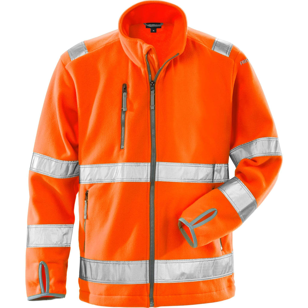 Fristads Hi-Vis Fleece Jacket Class 3 - 4400 FE Hi-Vis Orange Front1#colour_hi-vis-orange