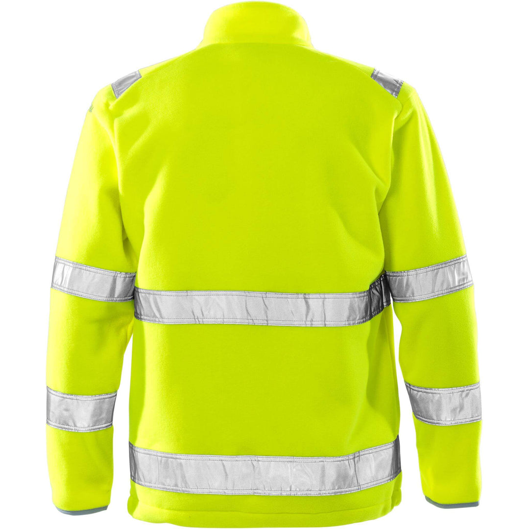 Fristads Hi-Vis Fleece Jacket Class 3 - 4400 FE Hi-Vis Yellow Back1#colour_hi-vis-yellow