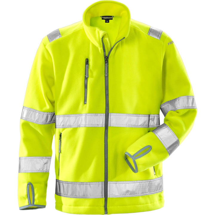 Fristads Hi-Vis Fleece Jacket Class 3 - 4400 FE Hi-Vis Yellow Front1#colour_hi-vis-yellow