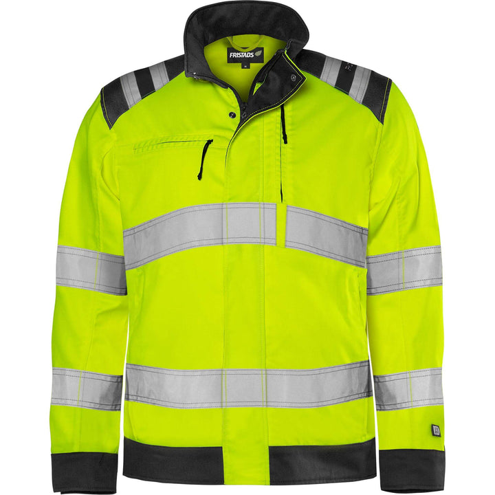 Fristads Hi-Vis Green Durable Lightweight Jacket Class 3 - 4067 GPLU Hi-Vis Yellow/Black Front1#colour_hi-vis-yellow-black