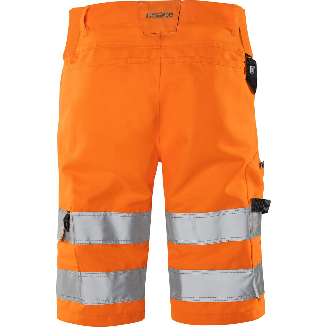 Fristads Hi-Vis Green Durable Lightweight Shorts Class 2 - 2650 GPLU Hi-Vis Orange Back1#colour_hi-vis-orange