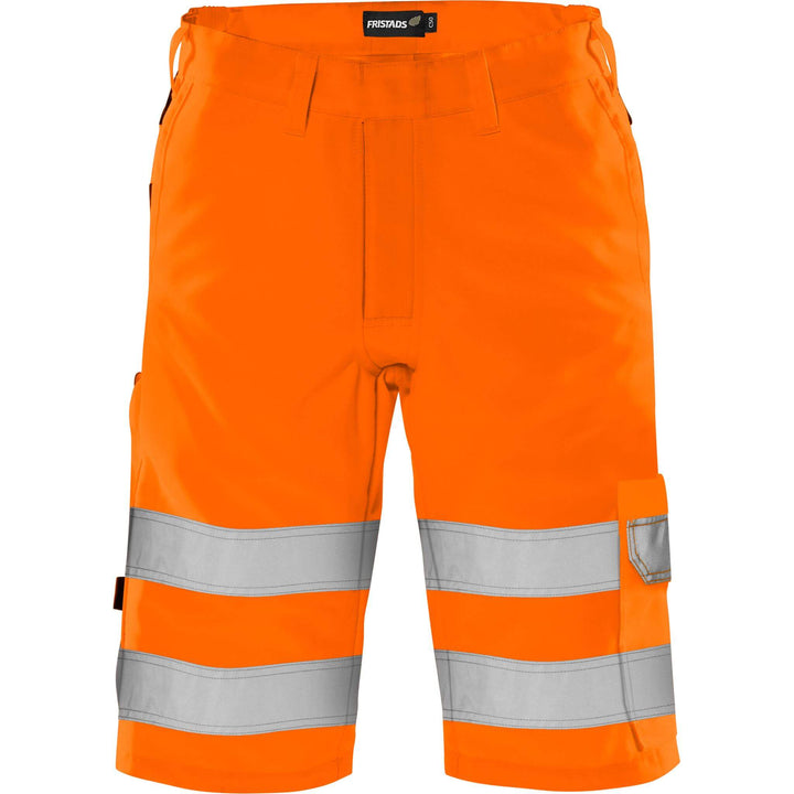 Fristads Hi-Vis Green Durable Lightweight Shorts Class 2 - 2650 GPLU Hi-Vis Orange Front1#colour_hi-vis-orange