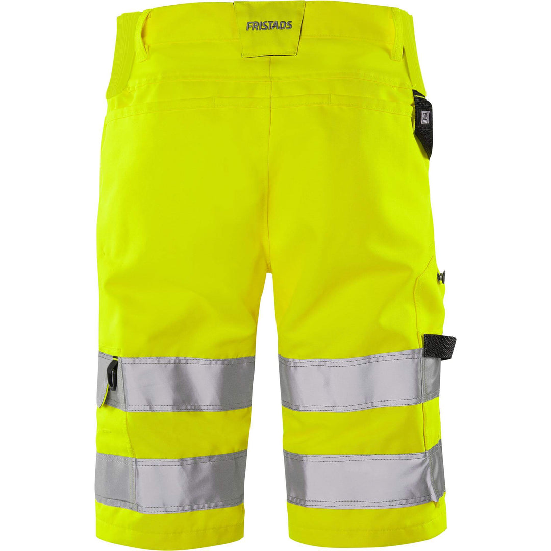Fristads Hi-Vis Green Durable Lightweight Shorts Class 2 - 2650 GPLU Hi-Vis Yellow Back1#colour_hi-vis-yellow