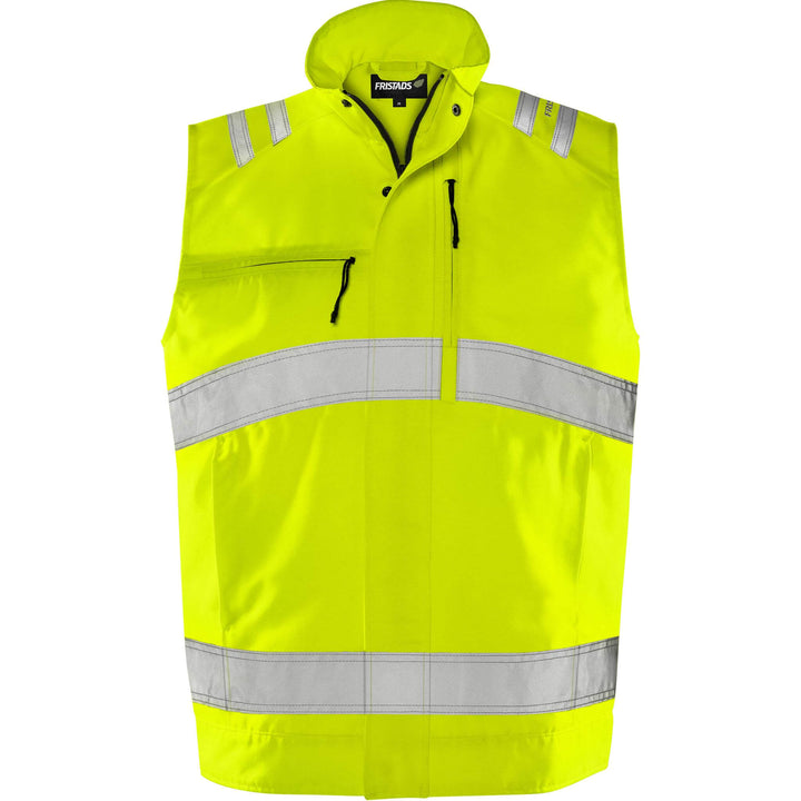 Fristads Hi-Vis Green Lightweight Durable Waistcoat Class 2 - 5067 GPLU Hi-Vis Yellow Front1#colour_hi-vis-yellow