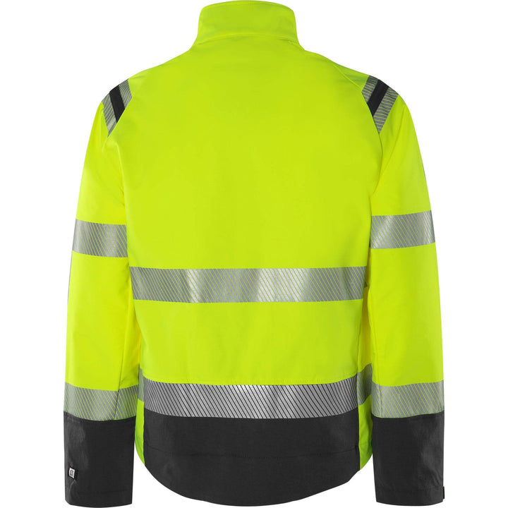 Fristads Hi-Vis Green Stretch Jacket Class 3 - 4647 GSTP Hi-Vis Yellow/Black Back1#colour_hi-vis-yellow-black