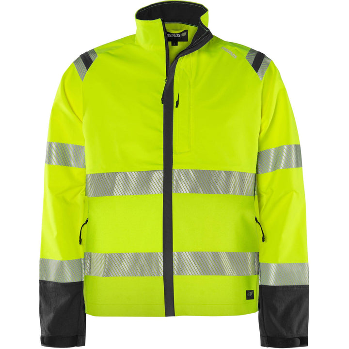 Fristads Hi-Vis Green Stretch Jacket Class 3 - 4647 GSTP Hi-Vis Yellow/Black Front1#colour_hi-vis-yellow-black