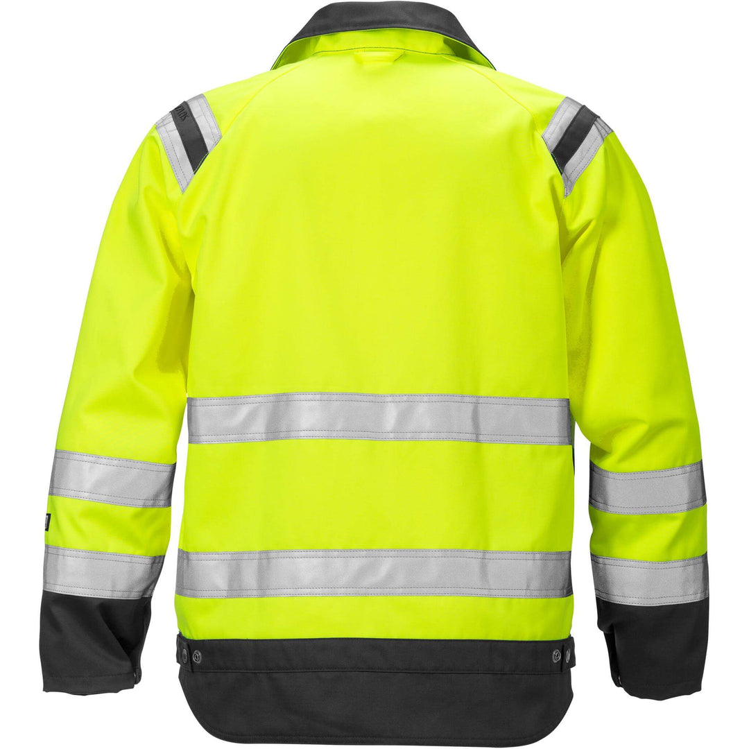Fristads Hi-Vis Jacket Class 3 - 4026 PLU Hi-Vis Yellow/Black Back1#colour_hi-vis-yellow-black