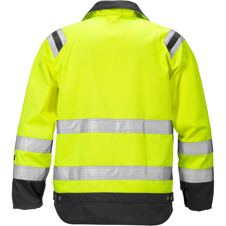 Fristads Hi-Vis Jacket Class 3 - 4026 PLU Hi-Vis Yellow/Black Back1#colour_hi-vis-yellow-black