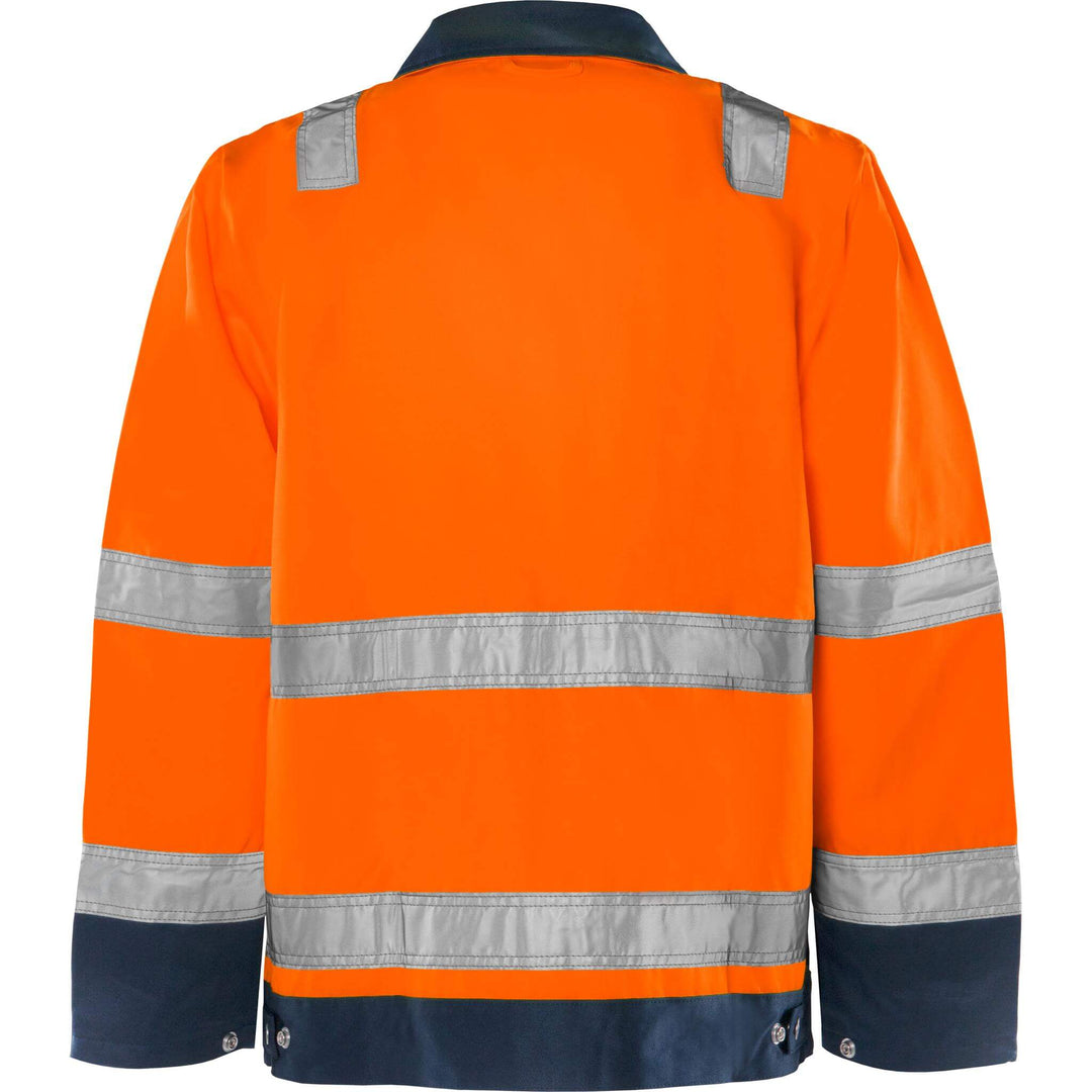 Fristads Hi-Vis Jacket Class 3 - 4797 TH Hi-Vis Orange/Navy Back1#colour_hi-vis-orange-navy