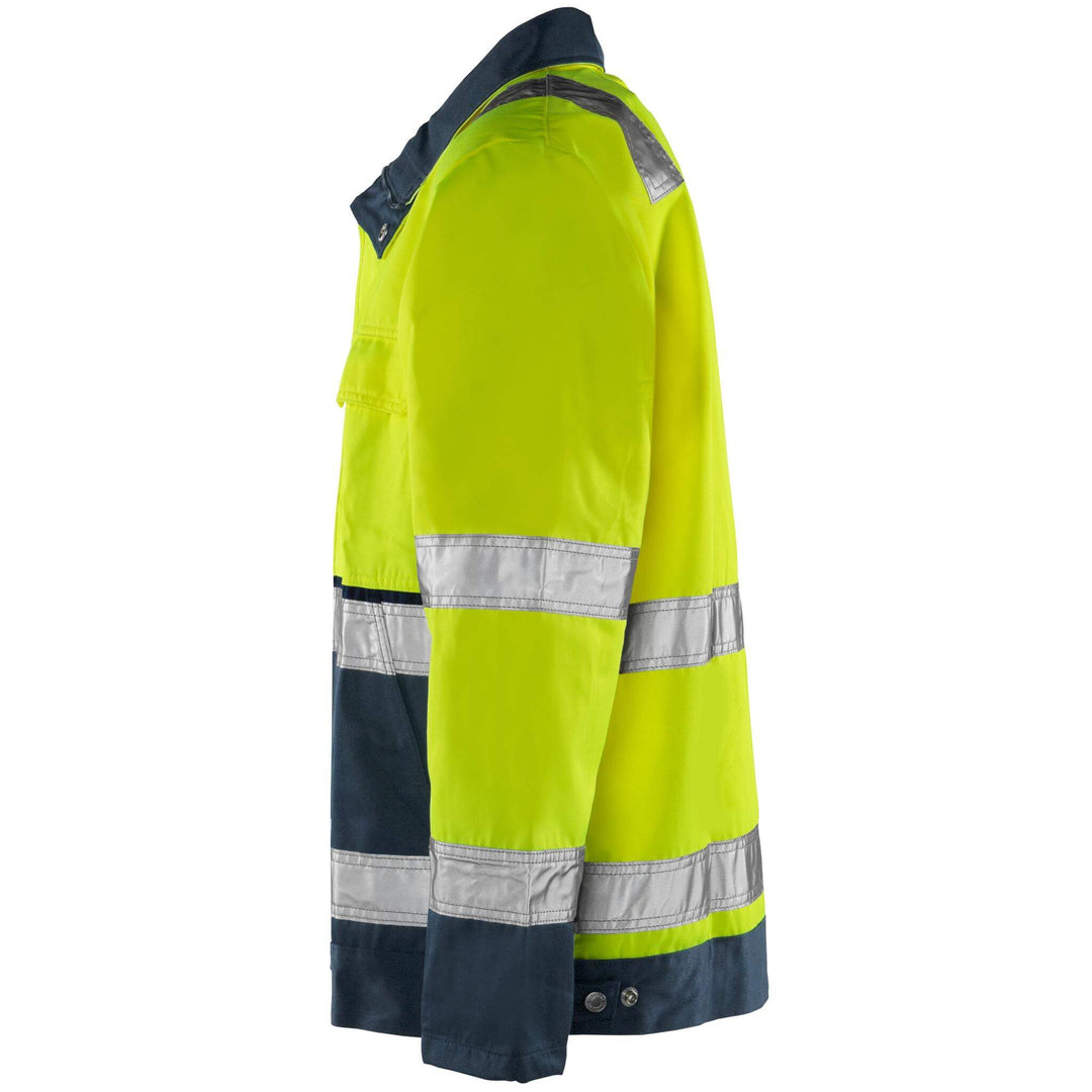 Fristads Hi-Vis Jacket Class 3 - 4797 TH Hi-Vis Yellow/Navy Detail1#colour_hi-vis-yellow-navy
