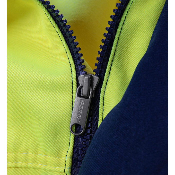 Fristads Hi-Vis Jacket Class 3 - 4797 TH Hi-Vis Yellow/Navy Detail2#colour_hi-vis-yellow-navy