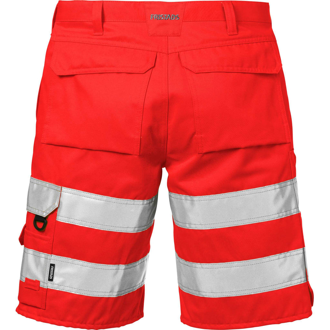 Fristads Hi-Vis Shorts Class 2 - 2528 THL Hi-Vis Red Back1#colour_hi-vis-red
