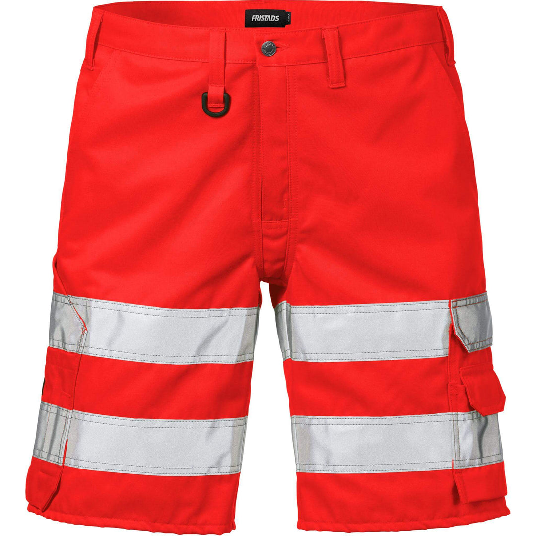 Fristads Hi-Vis Shorts Class 2 - 2528 THL Hi-Vis Red Front1#colour_hi-vis-red