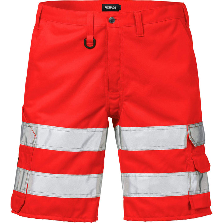 Fristads Hi-Vis Shorts Class 2 - 2528 THL Hi-Vis Red Front1#colour_hi-vis-red