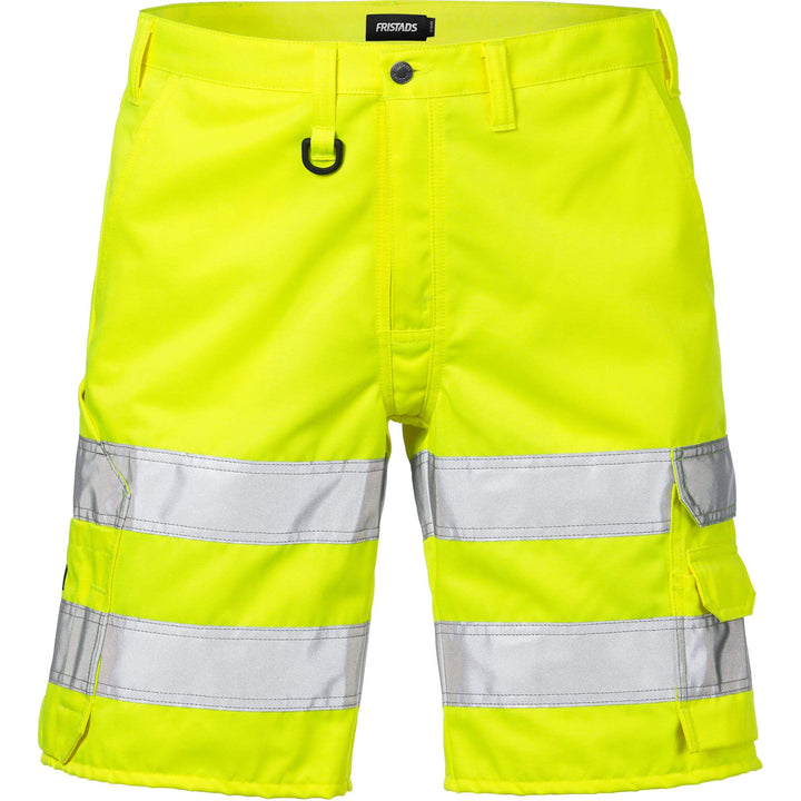 Fristads Hi-Vis Shorts Class 2 - 2528 THL Hi-Vis Yellow Front1#colour_hi-vis-yellow