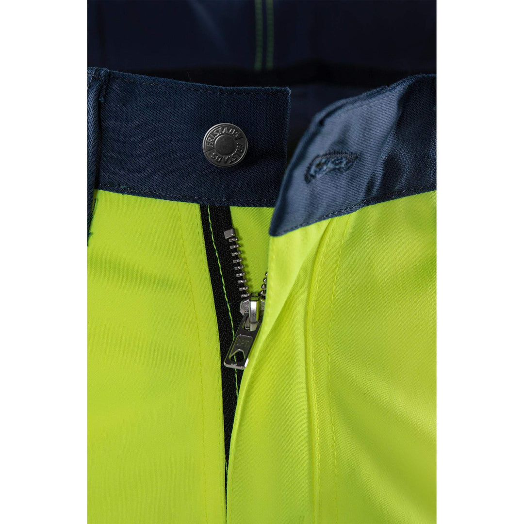 Fristads Hi-Vis Stretch Panel Trousers Class 2 - 2712 PLU Hi-Vis Yellow/Navy Detail2#colour_hi-vis-yellow-navy