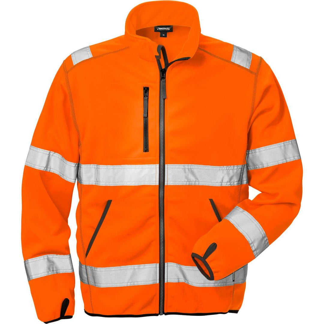 Fristads Hi-Vis Sweat Jacket Class 3 - 4840 SSL Hi-Vis Orange Front1#colour_hi-vis-orange
