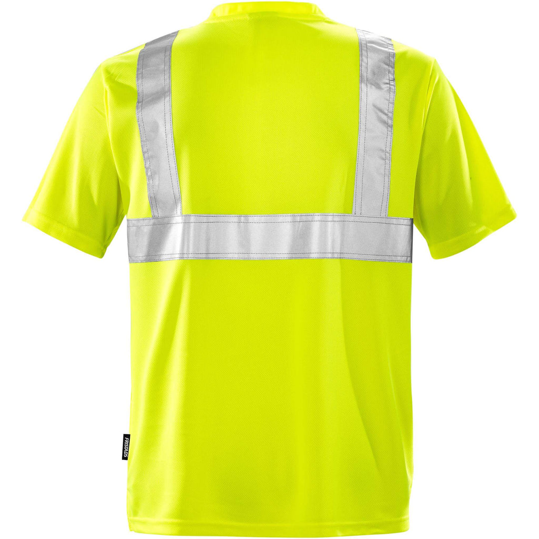Fristads Hi-Vis T-Shirt Class 2 - 7411 TP Hi-Vis Yellow Back1#colour_hi-vis-yellow