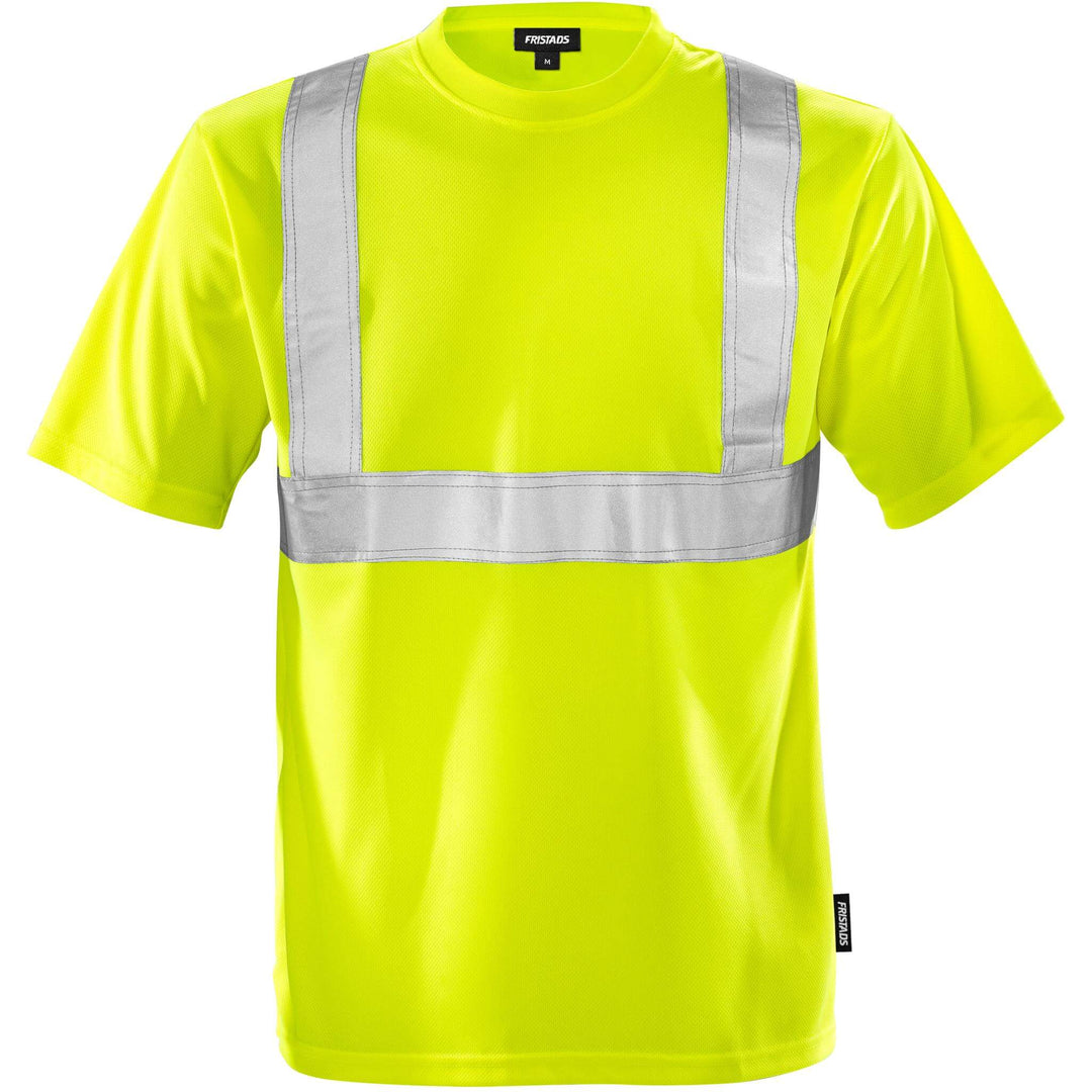 Fristads Hi-Vis T-Shirt Class 2 - 7411 TP Hi-Vis Yellow Front1#colour_hi-vis-yellow