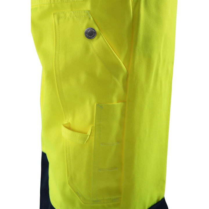 Fristads Hi-Vis Trousers Class 2 - 2001 TH Hi-Vis Yellow/Navy Detail3#colour_hi-vis-yellow-navy