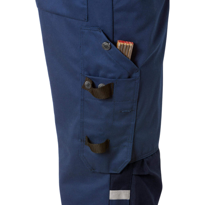 Fristads Hi-Vis UV Protective Knee Pad Coverall Class 3 - 8026 PLU Hi-Vis Yellow/Navy Detail1#colour_hi-vis-yellow-navy