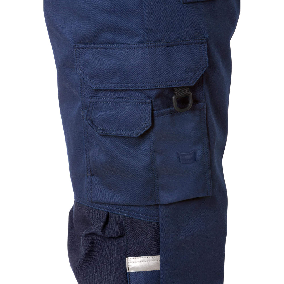 Fristads Hi-Vis UV Protective Knee Pad Coverall Class 3 - 8026 PLU Hi-Vis Yellow/Navy Detail2#colour_hi-vis-yellow-navy