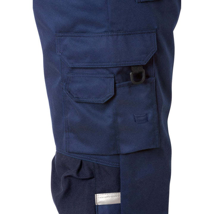 Fristads Hi-Vis UV Protective Knee Pad Coverall Class 3 - 8026 PLU Hi-Vis Yellow/Navy Detail2#colour_hi-vis-yellow-navy