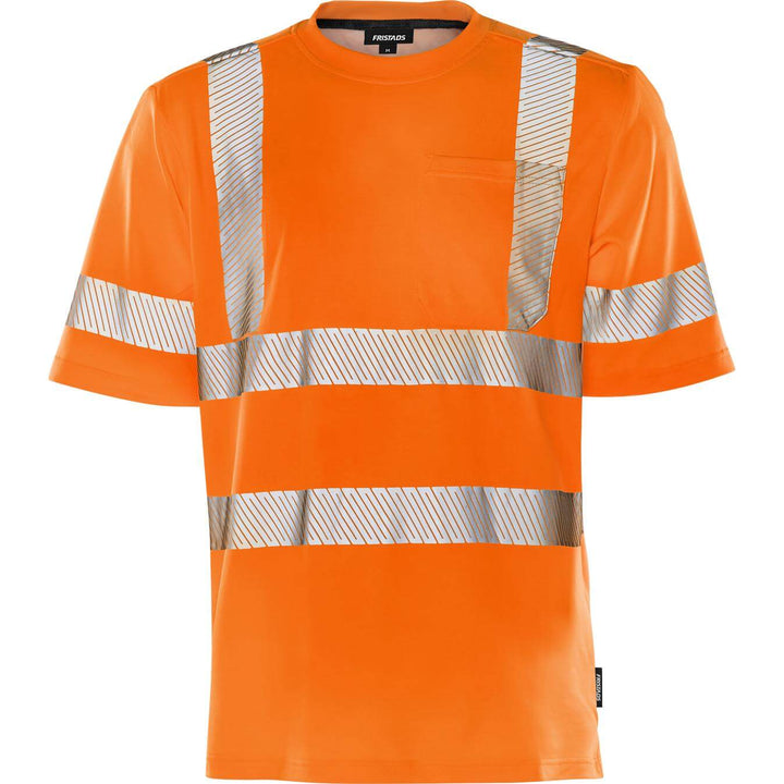 Fristads Hi-Vis UV Protective Moisture-Wicking T-Shirt Class 2 - 7407 THV Hi-Vis Orange Front1#colour_hi-vis-orange