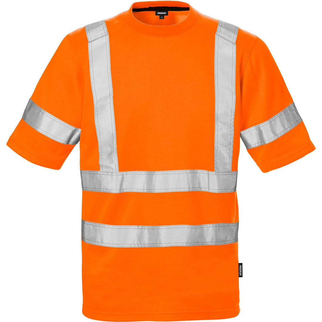 Fristads Hi-Vis UV Protective Moisture-Wicking T-Shirt Class 3 - 7024 THV Hi-Vis Orange Front1#colour_hi-vis-orange